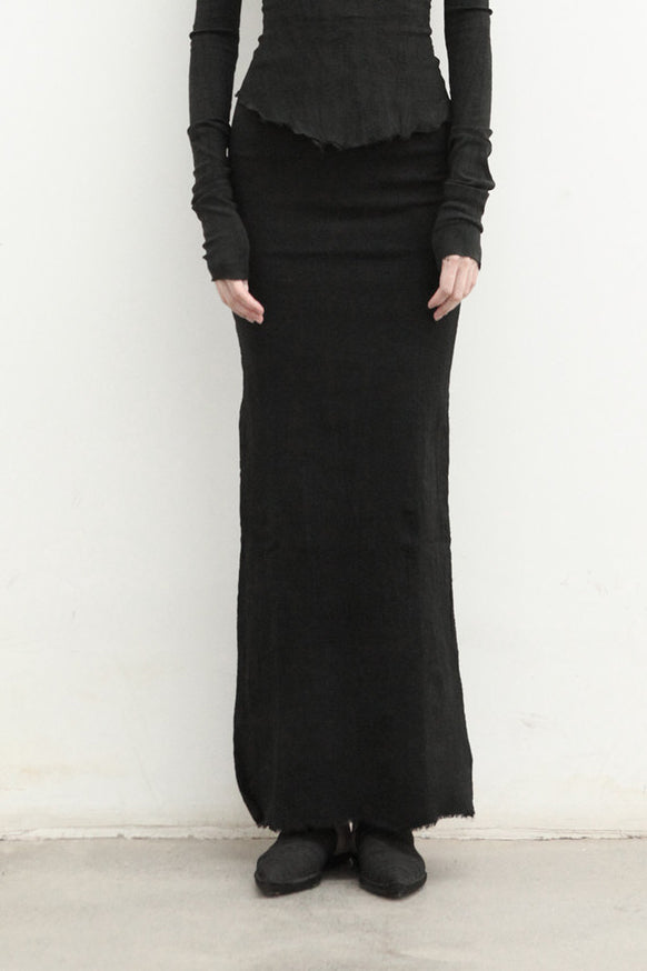 Marc Le Bihan Stretch Pleated Stretch Bandeau Dress or Skirt Collection MLB-25900-HEI Black Long Skirt 25900 25901